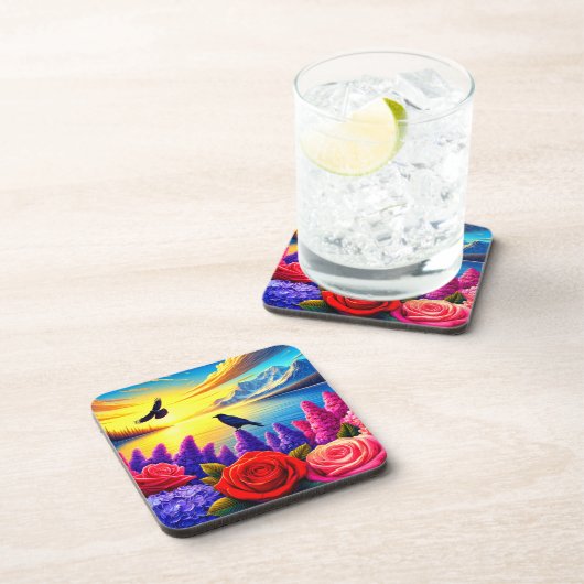 Artsy Crow Bier Onderzetter (Rechterzijde)