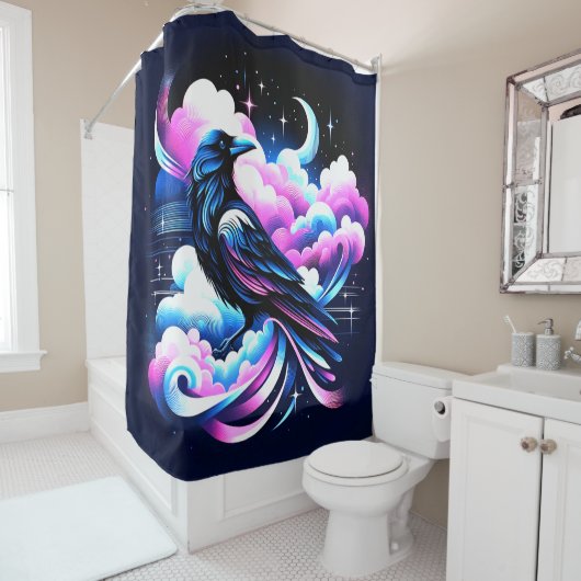 Artsy Crow Douchegordijn (In situ)