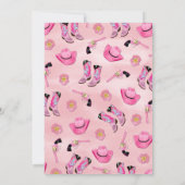 Artsy Cute Girly Pink Blauwgroen Cowgirl Waterverf Kaart (Achterkant)