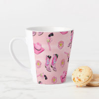 Artsy Cute Girly Pink Blauwgroen Cowgirl Waterverf