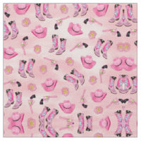 Artsy Cute Girly Pink Blauwgroen Cowgirl Waterverf