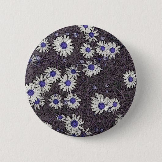 Artsy Daisies Ronde Button 5,7 Cm (Voorkant)