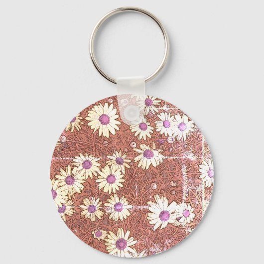 Artsy Daisies Sleutelhanger (Voorkant)