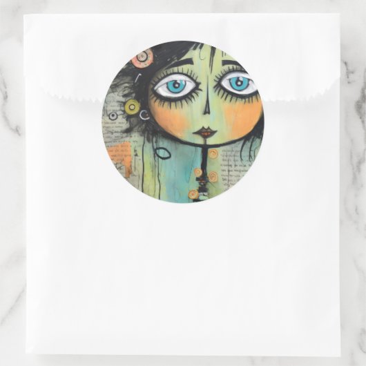 Artsy Dames 8 Ronde Sticker (Tas)