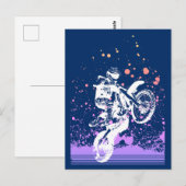 Artsy Dirt Bike Briefkaart (Voorkant / Achterkant)