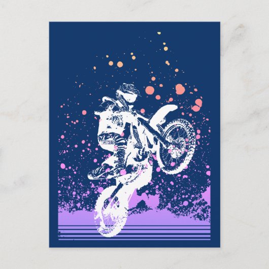 Artsy Dirt Bike Briefkaart (Voorkant)