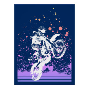 Artsy Dirt Bike Perfect Poster
