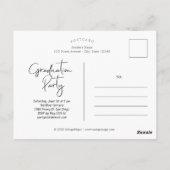 Artsy Doodles Afstuderen aangekondigd Briefkaart (Achterkant)