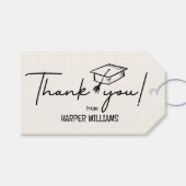 Artsy Doodles Bewerkbare kleur Afstuderen gunst Cadeaulabel (Voorkant (Horizontaal))