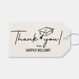 Artsy Doodles Bewerkbare kleur Afstuderen gunst Cadeaulabel