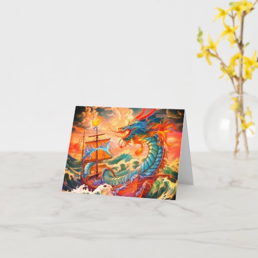 Artsy Dragon Kaart (Gele Bloem)