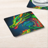 Artsy Dragon Kartonnen Onderzetters (Schuin)