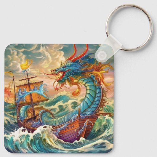 Artsy Dragon Sleutelhanger (Achterkant)