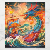 Artsy Dragon Wijn Etiket (Enkel label)