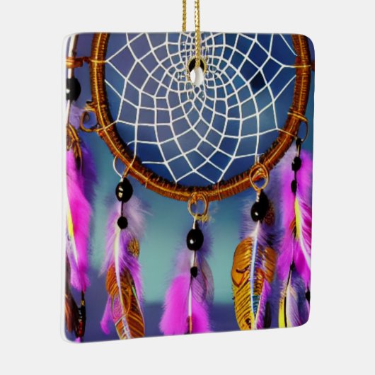 Artsy Dream Catcher Keramisch Ornament (Rechts)