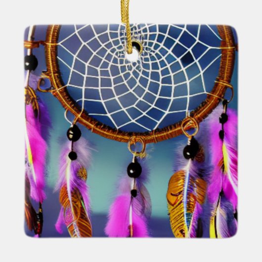 Artsy Dream Catcher Keramisch Ornament (Voorkant)