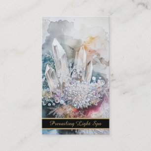 *~* Artsy Drip Crystals AP90 Gold Rainbow QR Visitekaartje