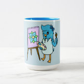 Artsy Ducking  artistieke koffie Mok (Center)