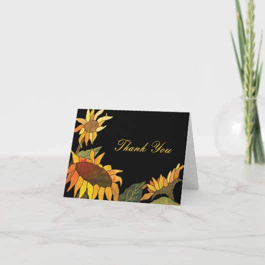 Artsy Elegant Sunflower Bedankt (Voorkant)
