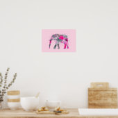 Artsy Elephant Poster (Keuken)