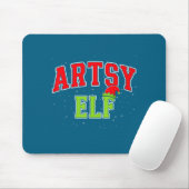 Artsy Elf Christmas Family Matching Group Xmas Act Muismat (Met muis)