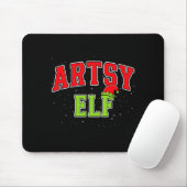 Artsy Elf Christmas Family Matching Group Xmas Act Muismat (Met muis)