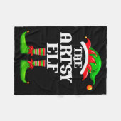 Artsy Elf Matching Family Group Christmas Party Py Fleece Deken (Voorkant (Horizontaal))