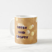 Artsy en Crafty, Arts and Crafts kopje koffie mok (Voorkant links)