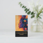 Artsy etherische vrouw silhouet psycholoog QR Visitekaartje (Staand voorkant)