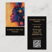 Artsy etherische vrouw silhouet psycholoog QR Visitekaartje (Voorkant / Achterkant)