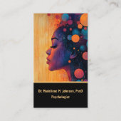 Artsy etherische vrouw silhouet psycholoog QR Visitekaartje (Voorkant)
