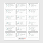 Artsy Eucalyptus Afzonderlijke Geadresseerde Naam Sticker (Vel)