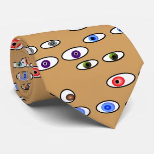 Artsy Eye Balls Optometrist Gold Stropdas