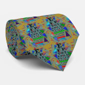 Artsy Eyechart Necktie Green Stropdas (Opgerold)