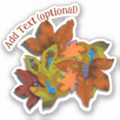 Artsy Fall Bladeren Sticker (Voorkant)