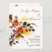 Artsy Fall verlaat uitnodiging (Voorkant / Achterkant)