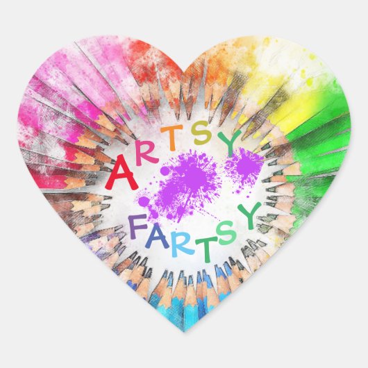 Artsy Fartsy Art Sticker (Voorkant)