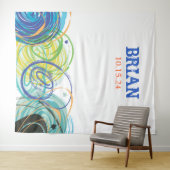 ARTSY FARTSY Bar / Bat Mitzvah Feestkaart Wandkleed (In Situ (horizontaal))