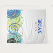 ARTSY FARTSY Bar / Bat Mitzvah Feestkaart Wandkleed (Voorkant (horizontaal))