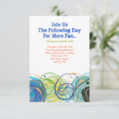 ARTSY FARTSY Bar Bat Mitzvah Party Card Kaart (Staand voorkant)