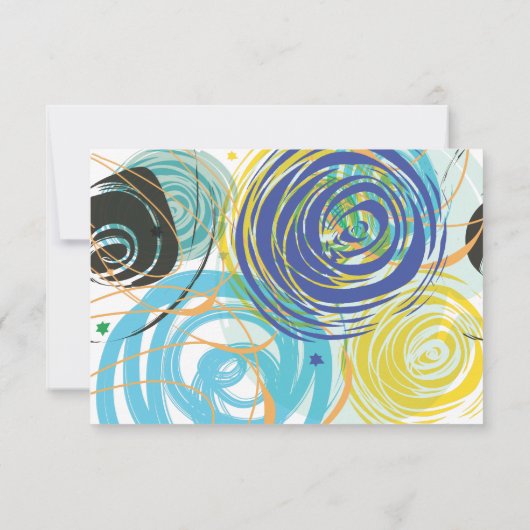 ARTSY FARTSY Bar Bat Mitzvah Party Card Kaart (Achterkant)