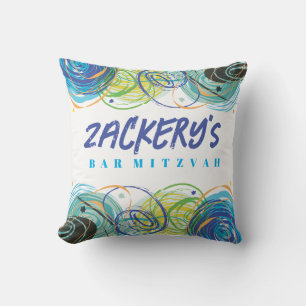 ARTSY FARTSY Bar Bat Mitzvah Party Pillow Kussen