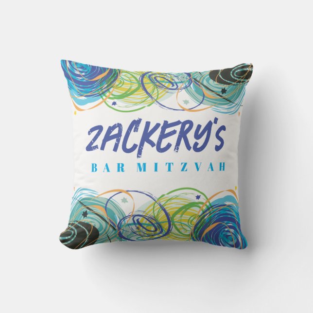 ARTSY FARTSY Bar Bat Mitzvah Party Pillow Kussen (Voorkant)