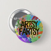 Artsy Fartsy | Kleurrijke artistieke Button (Voorkant /achterkant)