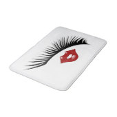 Artsy Feminine Chic Eyelashes & Lips Designer Badmat (Gekanteld)