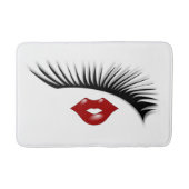 Artsy Feminine Chic Eyelashes & Lips Designer Badmat (Voorkant)