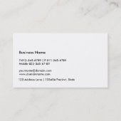 Artsy Feminine Chic Eyelashes & Red Lips Designer Visitekaartje (Achterkant)