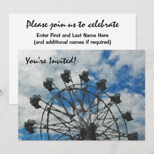 Artsy Ferris Wheel Kaart (Voorkant / Achterkant)