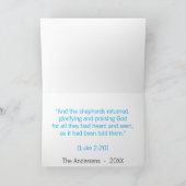 Artsy Fir Bomen Blauwe Kerst Originele Verf Feestdagen Kaart (Binnen)