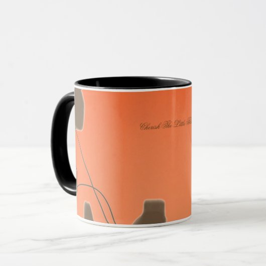 Artsy Floral Accented Mok (Voorkant links)